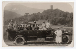 Autocar Du Garage Moderne De M. Pierroutou. Lourdes. Carte Photo Animée - Bus & Autocars