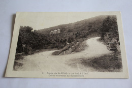 Route De Saint Pons à La Slavetat - Grand Tournant Du Sanaturium - 1937 - Saint-Pons-de-Thomières