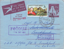 SOUTH AFRICA - AEROGRAMME 1963  > GERMANY  / *311 - Poste Aérienne