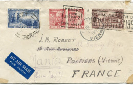 AUSTRALIE LETTRE PAR AVION DEPART HOBART ?-?-51 POUR LA FRANCE - Brieven En Documenten