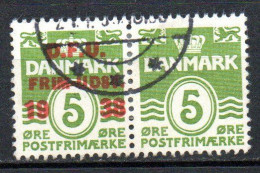 Col33 Danemark Denmark Danmark 1938 N° 267Aa Oblitéré Cote : 15,00€ - Usado