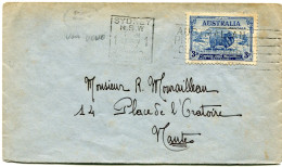 AUSTRALIE LETTRE DEPART SYDNEY ?-?-? POUR LA FRANCE - Cartas & Documentos