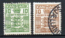 Col33 Danemark Denmark Danmark Taxe Port Du 1926 N° 20 & 21 Oblitéré Cote : 4,50€ - Impuestos