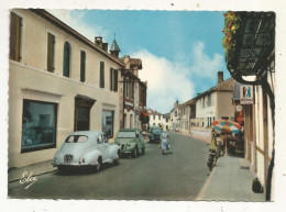 Cp, Automobiles, Citroen 2 Cv..., Vierge, 40, PARENTIS EN BORN, La Rue Principale Et L'hôtel Cousseau, Ed. L. Chatagneau - Voitures De Tourisme