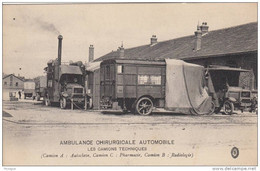 AMBULANCE CHIRURGICALE AUTOMOBILE  LES CAMIONS TECHNIQUES (Autoclave, Pharmacie, Radiologie) - Petite Curie (Photo) - Auto's