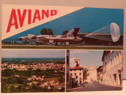 Cartolina Aviano Prov Pordenone  , Vedutine Base Militare Aerea - Pordenone