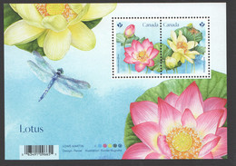 2018  Lotus Flower Souvenir Sheet Of 2 Different Sc 3087  ** MNH - Neufs