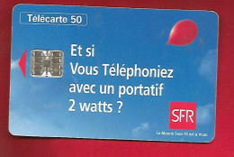 Télécarte Carte Téléphonique 50 Unités 1995 France Télécom SFR Le Réseau Des Portatifs 2 Watts - Opérateurs Télécom