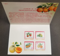 Taiwan Fruits 2001 Food Honey Dew Pear Apple Guava Fruit (p.pack) MNH - Unused Stamps