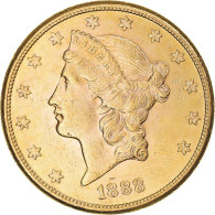 Monnaie, États-Unis, Liberty Head, $20, Double Eagle, 1888, U.S. Mint, San - 20$ - Double Eagles - 1877-1901: Coronet Head  (Testa Coronata)