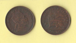 Etiopia 1/32 Birr 1897 EE 1889 Second Issue Menelik II° Bronze Ethiopia - Ethiopië