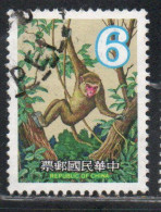 CHINA REPUBLIC CINA TAIWAN FORMOSA 1979 NEW YEAR 1980 MONKEY 6$ USED USATO OBLITERE' - Gebraucht