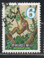 CHINA REPUBLIC CINA TAIWAN FORMOSA 1979 NEW YEAR 1980 MONKEY 6$ USED USATO OBLITERE' - Used Stamps