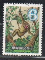 CHINA REPUBLIC CINA TAIWAN FORMOSA 1979 NEW YEAR 1980 MONKEY 6$ USED USATO OBLITERE' - Used Stamps