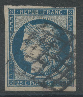 Lot N°76853   N°4a Bleu Foncé, Oblitéré Grille De 1849, Bonnes Marges, Ni Pli, Ni Clair - 1849-1850 Ceres