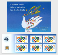 Slovakia 2023 Europa CEPT Peace Booklet Of Self-adhesives Stamps Mint - Hojas Bloque