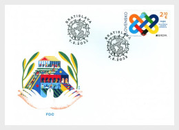 Slovakia 2023 Europa CEPT Peace FDC - Blocks & Sheetlets