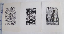 Lot Avec 3 Ex-libris, Acupuncture. Lot With 3 Exlibris, Acupuncture - Bookplates