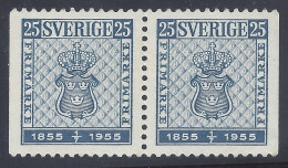 SVEZIA 1955 - Yvert 395ab** - Centenario | - Unused Stamps