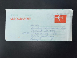 AEROGRAMME AUSTRALIA AIRLIE BEACH 1980 TO HAMBURG GERMANY - Covers & Documents
