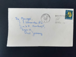 COVER NEW ZEALAND HAMILTON 1963 TO HAMBURG GERMANY - Lettres & Documents