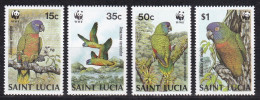 St Lucia, Fauna, WWF, Birds MNH / 1987 - Perroquets & Tropicaux