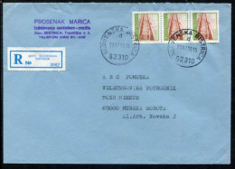 YUGOSLAVIA 1990 Registered Cover Franked With Postal Services 20000 D X 3    Michel 2390A - Cartas & Documentos