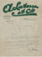 Document Publicitaire Bruxelles 1924 A.Laterre & Cie Fabrique Belge D'Ardoises Pour Ecoliers & Ardoises Murales - Ambachten