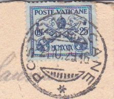 VATICAN- ITALIA - POSTE VATICANE  1929 - CPA  ROME ROMA IL TEVERE E CSTEL S. ANGELO - Storia Postale