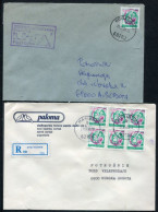 YUGOSLAVIA 1990 Registered And Normal Covers Franked With Revalued Postal Services 0.40 D X 6 And Singly. Michel  2397 - Brieven En Documenten