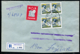 YUGOSLAVIA 1989 Commercial Cover With Solidarity Week 250d Tax.  Michel ZZM 170 - Bienfaisance