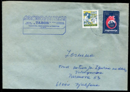 YUGOSLAVIA 1989 Commercial Cover With Red Cross Week 150 D Tax.  Michel ZZM 169 - Beneficiencia (Sellos De)