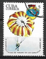 CUBA    -     PARACHUTISME    -     Oblitéré . - Parachutting