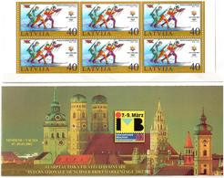 Delcampe - Latvia 2002 . Munchen 2002. S.Lake,v:40. Bklt Of 6. Top/bot Imp.  Michel # 565 D   MH - Latvia