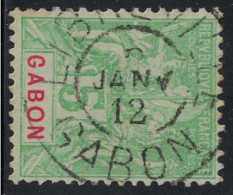 GABON - TYPE GROUPE - N°19 - CACHET A DATE - LIBREVILLE GABON - LE 2-1-1912 . - Usados