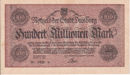 BILLETE DE ALEMANIA DE 100000000 MARK DEL AÑO 1923 (BANKNOTE) RARO - 100 Mio. Mark