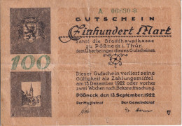 BILLETE DE ALEMANIA DE 100 MARK DEL AÑO 1922 (BANKNOTE) MUY RARO - 100 Mark