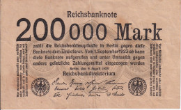 BILLETE DE ALEMANIA DE 200000 MARK DEL AÑO 1923 (BANKNOTE) - Autres & Non Classés