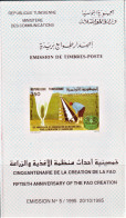 1995 - Tunisie - Y & T 1250 - 50ème Anniversaire De La FAO -  Prospectus - Contro La Fame