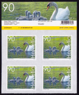 Schweiz Suisse 2023: Schwan Cygne Cigno Swan (Cignus Albus) Block Mit "Header" Selbstklebend Autocollant Self-adhesive - Schwäne