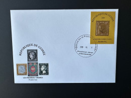 Guinée Guinea 2009 Mi. 6488 FDC Premier Timbre Italien First Italian Stamp On Stamp Gold Or Primo Francobollo Italiano - Briefmarken Auf Briefmarken
