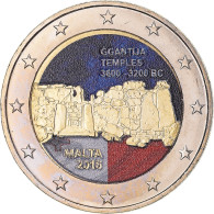 Malte, 2 Euro, Ġgantija Temples, 2016, Colorisé, SPL+, Bimétallique, KM:177 - Malta