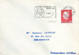 OMEC SECAP Monaco Avec Flamme Journée Mondiale Des Télécommunications - 17/05/1977 - Postmarks