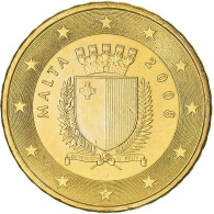 Malte, 10 Euro Cent, 2008, Paris, TTB, Laiton, KM:128 - Malta