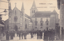 Cpa - 38 - Corbelin - Animée - Eglise - Edi D'art Brossard - Corbelin