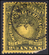 British East Africa 1890-95 2½a Black On Yellow (faults) Used. - África Oriental Británica