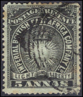 British East Africa 1895 5a Black On Grey-blue Fine Used. - África Oriental Británica