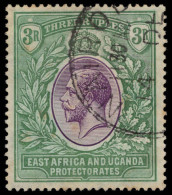 British East Africa 1912-21 3r Violet And Green Mult Crown CA Fine Used. - Britisch-Ostafrika