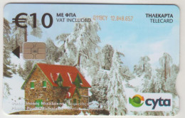 CYPRUS - Winter At Troodos - Landscape (Notch) , 05/19, Tirage 60.000 , 10€, Used - Cyprus