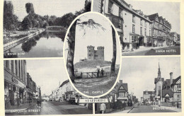 ANGLETERRE - Stattford - River Sow - Gaolgate Street - Swan Hotel - Bridge Street - The Castle - Carte Postale Ancienne - Other & Unclassified